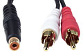 RCA to 3.5mm Stereo Audio Adapters, Male-to-Male