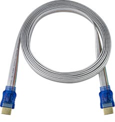 Flat HDMI Type A to Type A Cable, Male to Male