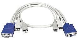  VGA + 2 USB Extension Cable - Male to Female
