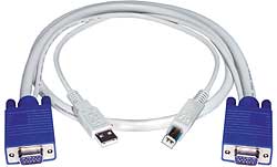 VGA + USB Interface Cable - Male to Male