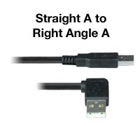 Staight A to Right Angle A USB 2.0 Cable