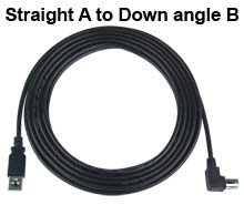 Straight to Down Angle USB 2.0 Cable