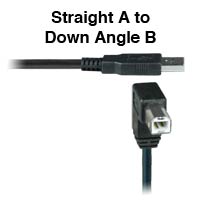 Straight to Down Angle USB 2.0 Cable