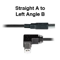 Straight to Left Angle USB 2.0 Cable