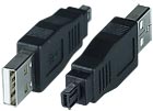 USB A male to USB male mini 4 pin Hirose