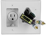 How to hide Recessed Power and Multimedia cabling with a Wall Plate