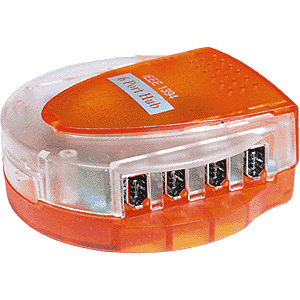 IEEE 1394 FireWire Hub, 5 port, Tangarine