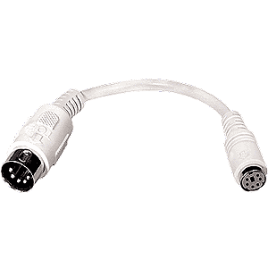 5 pin DIN male to 6 pin miniDIN female, 6 cable