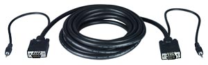 VGA plus Stereo Audio Cable, male to male, 25 feet
