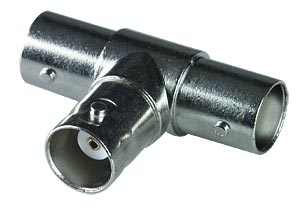 BNC T Adapter, Female-Female-Female
