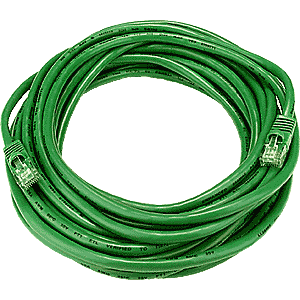 RJ45 male-male, CAT5 green, 100 feet