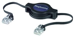 CAT5e RJ45 Retractable Cable, Male to Male, 4 feet