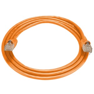 RJ45 male-male, CAT5E orange, 2 feet