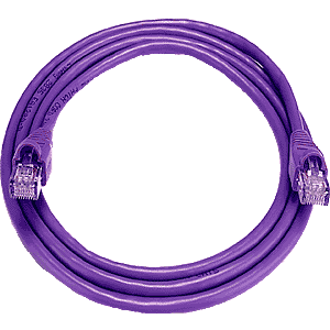 RJ45 male-male, CAT5 purple, 3 feet