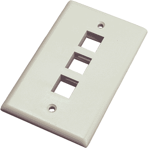 Buy Wall plate for keystone jack, 3 position
