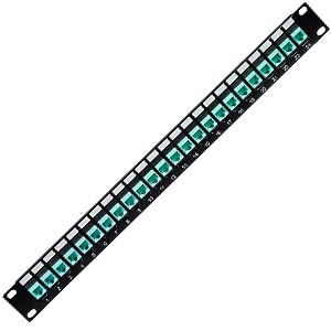 CAT6a 1RU High Density Patch Panels loaded couplers, 24 port