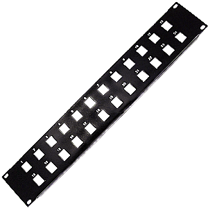 Patch panel for CAT5/5e Keystone inserts, 24 port