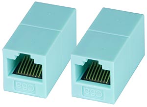 CAT6A RJ45 Inline Coupler, Female to Female
