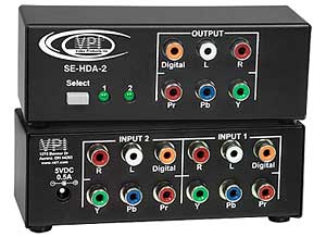 HDTV YPbPr Stereo Audio Video Switch, Component Video Digital Audio Routing Switcher