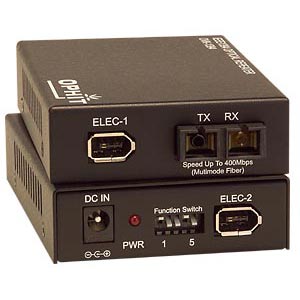 Extend FireWire up to 3,000 feet via Fiber Optic Cable