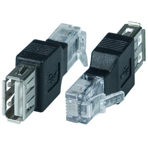 Buy USB type A female to RJ11 Male Adapter, black