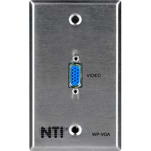 VGA Video Cable Terminator Single Gang Wallplate