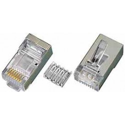 CAT6 Shielded Solid RJ45 Plug for 24-26 AWG Cable CAT6 Shielded Solid RJ45 Plug for 24-26 AWG Cable