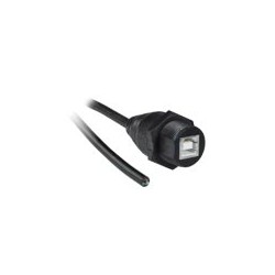 1-Meter Waterproof USB Type B Female Cable with Screw Mating Style & One End Unterminated 1-Meter Waterproof USB Type B Female Cable with Screw Mating Style & One End Unterminated