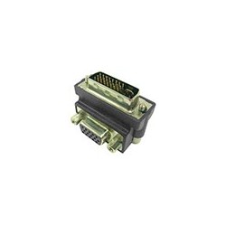 Up Angled DVI-I Male to VGA Female Adapter Up Angled DVI-I Male to VGA Female Adapter
