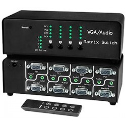 VGA Video + Audio Matrix Switch: 4x4