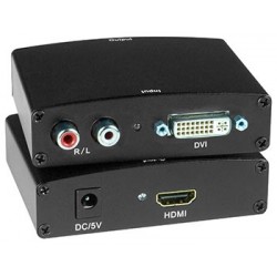 Low-Cost DVI + Stereo Audio to HDMI Converter Low-Cost DVI + Stereo Audio to HDMI Converter