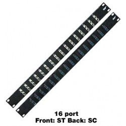 Duplex ST to SC Multimode Fiber Optic Patch Panels, 16 to 48 ports Duplex ST to SC Multimode Fiber Optic Patch Panels, 16 to 48 ports