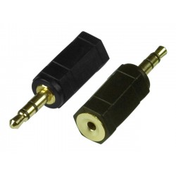 2.5mm jack 3.5mm plug stereo audio converter adapter