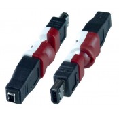 Flexible FireWire 4-pin Female to 6-pin Male Adapter