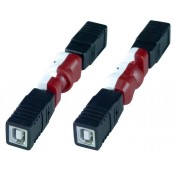 Flexible USB Type B Gender Changer, Female to Female