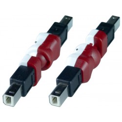 Flexible USB Type B Gender Changer, Male to Male