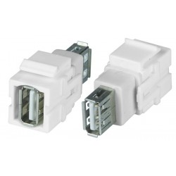 USB Type A Keystone Jack, Female to Female