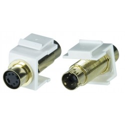 S-Video Keystone Jack, Female to Male S-Video Keystone Jack, Female to Male
