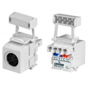 Leviton S-Video Keystone Jack, Female to Punchdown Connector