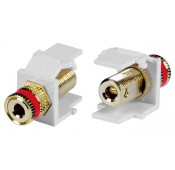 Leviton Gold-Plated Binding Post Keystone Jacks