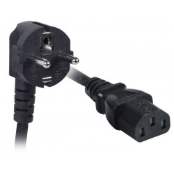 European 3-conductor Angled Power Cord CEE 7/7 Schuko IEC320 C13