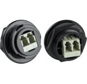 Waterproof Fiber Optic Panel Mount Duplex Singlemode LC Connector