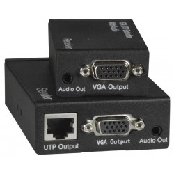 Low-Cost VGA Video + Audio Extender via CAT5e, 590'