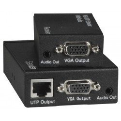 Low-Cost VGA Video + Audio Extender via CAT5e, 590' Low-Cost VGA Video + Audio Extender via CAT5e, 590'