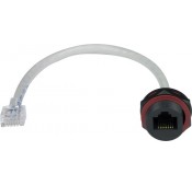 CAT5e Waterproof RJ45 Connector with Backside Cable, Case Side