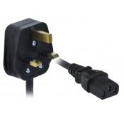 18 AWG British Power Cord, UK BS1363 to IEC320 C13