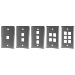 Leviton Stainless Steel Keystone Wallplates