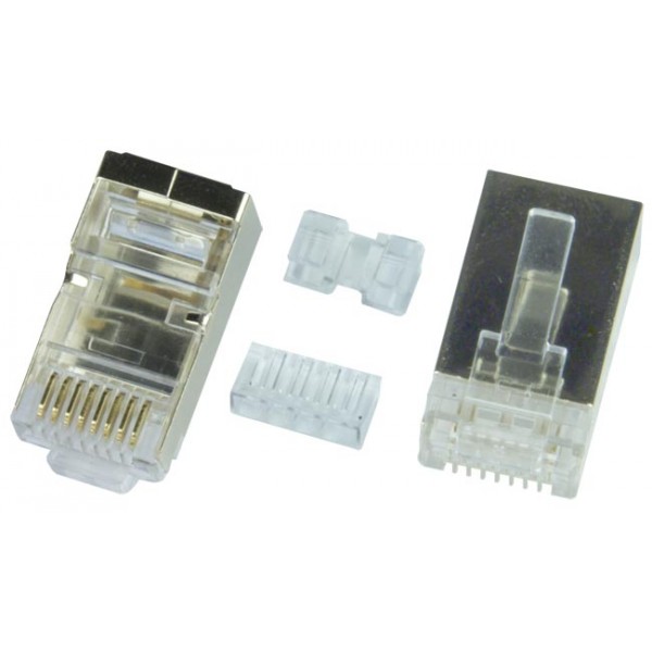 MaK WOrLD CAT7 Cat 7 Metal Shielded RJ45 Plug Connector FTP 8P8C Modular  Network Plug Connector,Gold