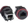 Case Side IP67 Rated Waterproof RJ45 Connector with Jack