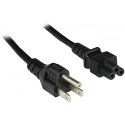 pubertad Pies suaves Heredero Power Cord NEMA 5-15P IEC320 C5 18 AWG Laptop 3-slot Polarized